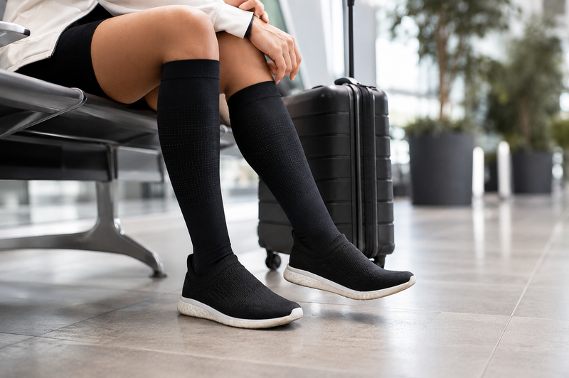 Les avantages des chaussettes de compression en avion